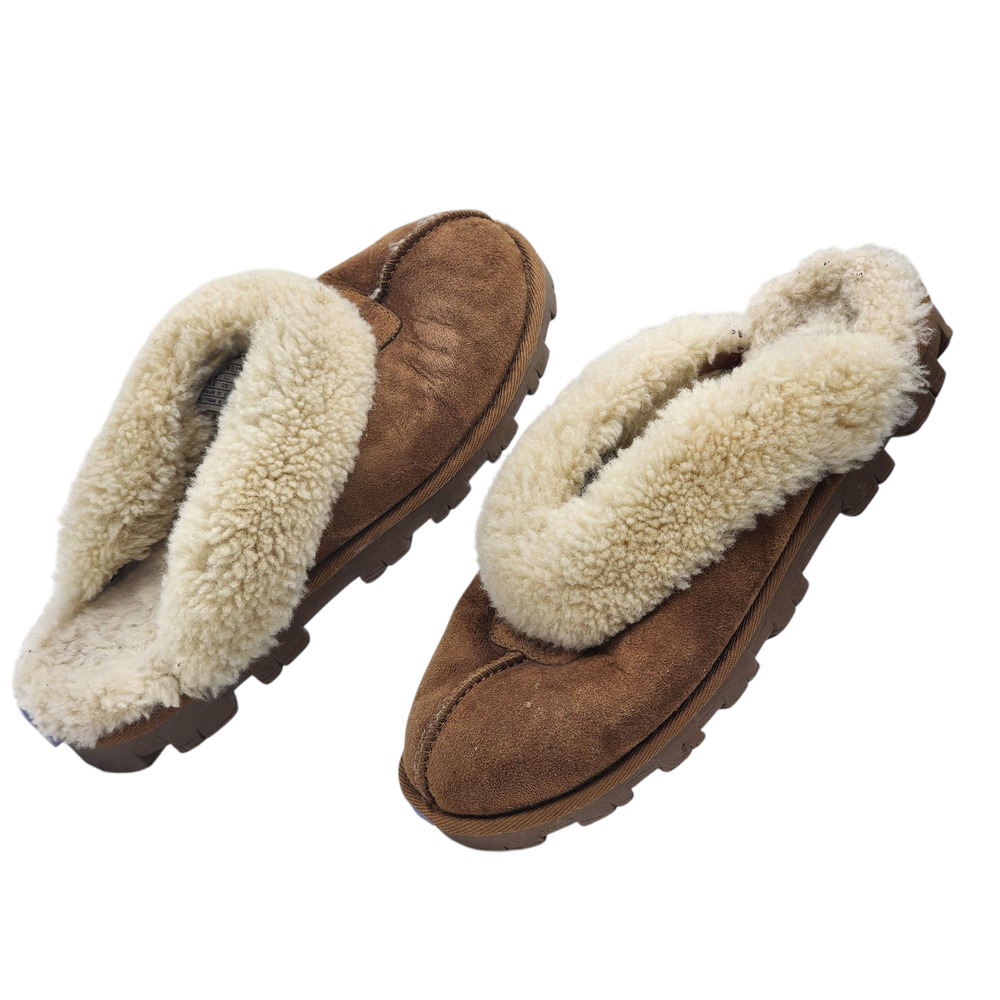 UGG Slippers Womens 8 Coquette Sheepskin Clog Fleece Lined Comfort Shoes 5125